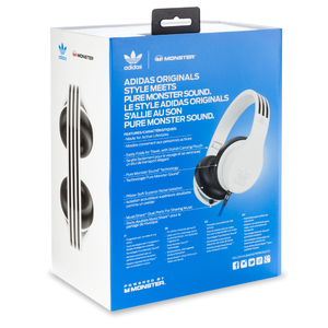 Наушники мониторные классические Monster 137013-00 Adidas Originals Over Ear White