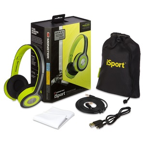 Наушники мониторные беспроводные Monster 128939-00 iSport Freedom Bluetooth On-Ear Green