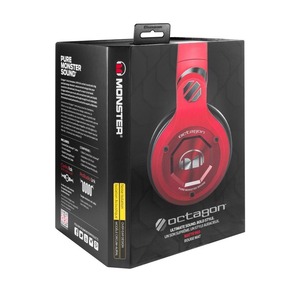 Наушники мониторные классические Monster 130554-00 Octagon Over-Ear Red
