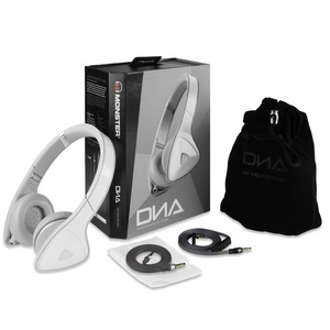 Наушники накладные для iPhone Monster 128469-00 DNA On-Ear White Grey