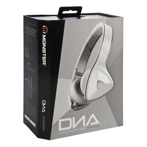 Наушники накладные для iPhone Monster 128469-00 DNA On-Ear White Grey