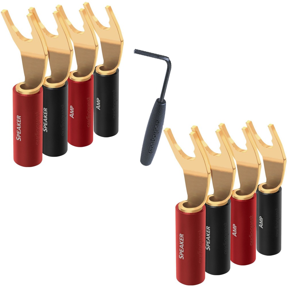 Разъем Лопатка Audioquest SureGrip100 Multi-Spade Gold (Set of 8)