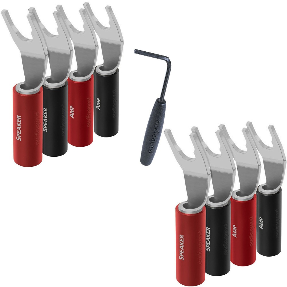 Разъем Лопатка Audioquest SureGrip100 Multi-Spade Silver (Set of 8)