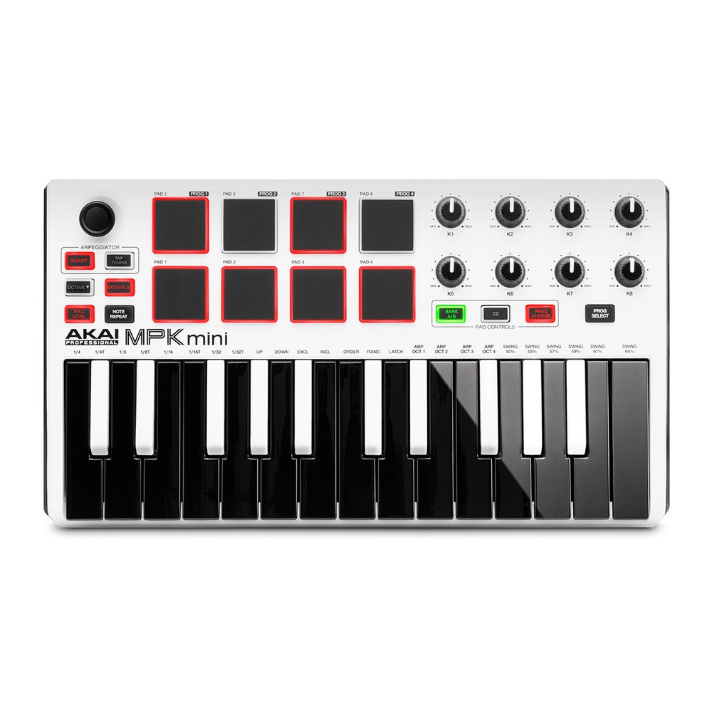 Миди клавиатура Akai Pro MPK MINI MK2 LE WHITE