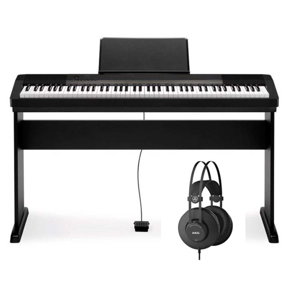 Пианино цифровое Casio CDP-130BK + VESTON SC-44 + AKG K52