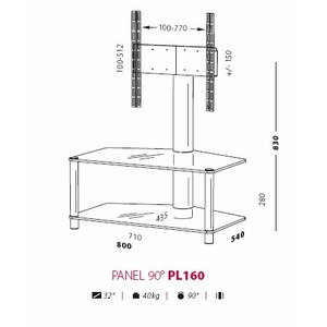 Тумба для ТВ Spectral PL-160 SNG