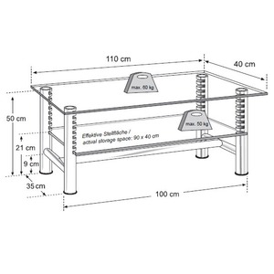 Тумба для ТВ Li Ko Design H50 shelg systems Alu polished