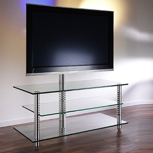 Тумба для ТВ Li Ko Design TV Rack Liko 2 alu polished-clear glass
