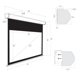 Экран для проектора Ligra DOMINO SCREEN, MG, HDTV, 16:9, 160x140, 68