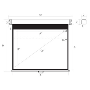 Экран для проектора Ligra CINEROLL SCREEN, MW, HDTV, 16:9, 203x170, 90