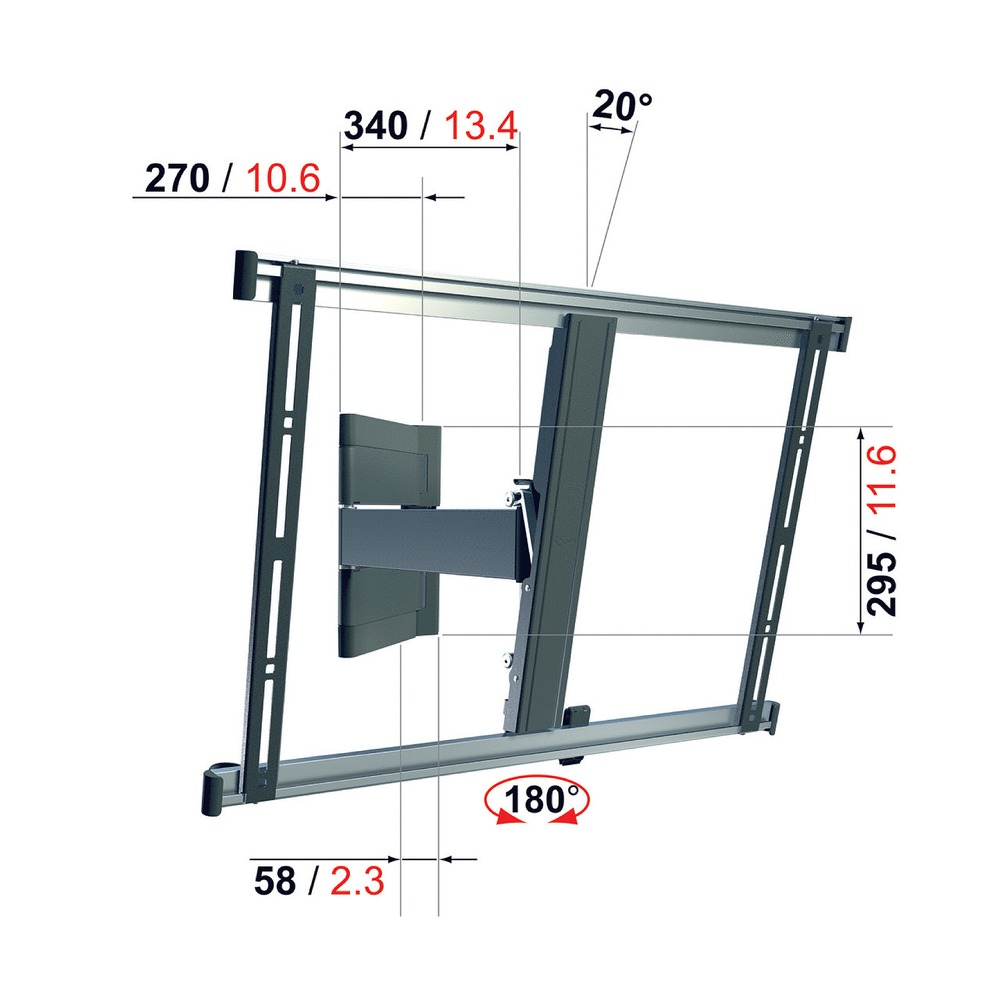 Кронштейн наклонно-поворотный Vogels Thin 345
