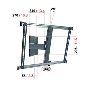 Кронштейн наклонно-поворотный Vogels Thin 345