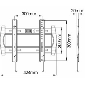 Кронштейн фиксированный Kromax Star-50 Grey