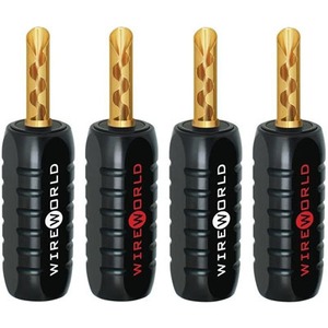 Разъем "Банана" WireWorld BANGCRP04 Banana Plugs Gold (4 штуки)