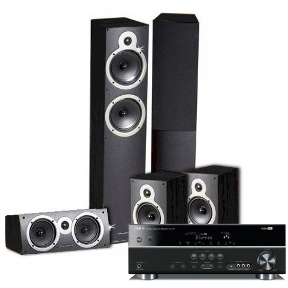 Домашний кинотеатр Wharfedale Crystal CR-30.51C Blackwood + Yamaha RX-V371