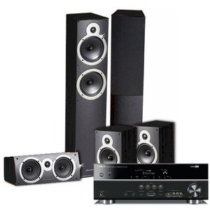 Домашний кинотеатр Wharfedale Crystal CR-30.51C Blackwood + Yamaha RX-V371