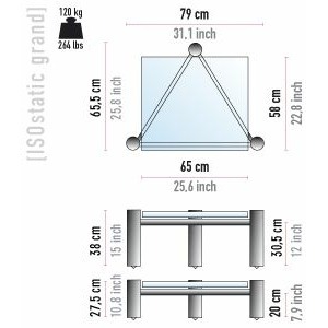 Hi-Fi стойка Music Tools ISOstatic Grand Black/Silver