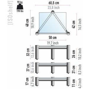 Hi-Fi стойка Music Tools ISOshelf Spikes Silver