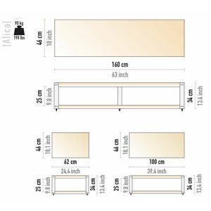 Hi-Fi стойка Music Tools Alica 2/160 Cherry
