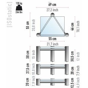 Hi-Fi стойка Music Tools ISOstatic Black/Silver