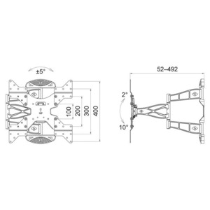 Кронштейн наклонно-поворотный Kromax Atlantis-20