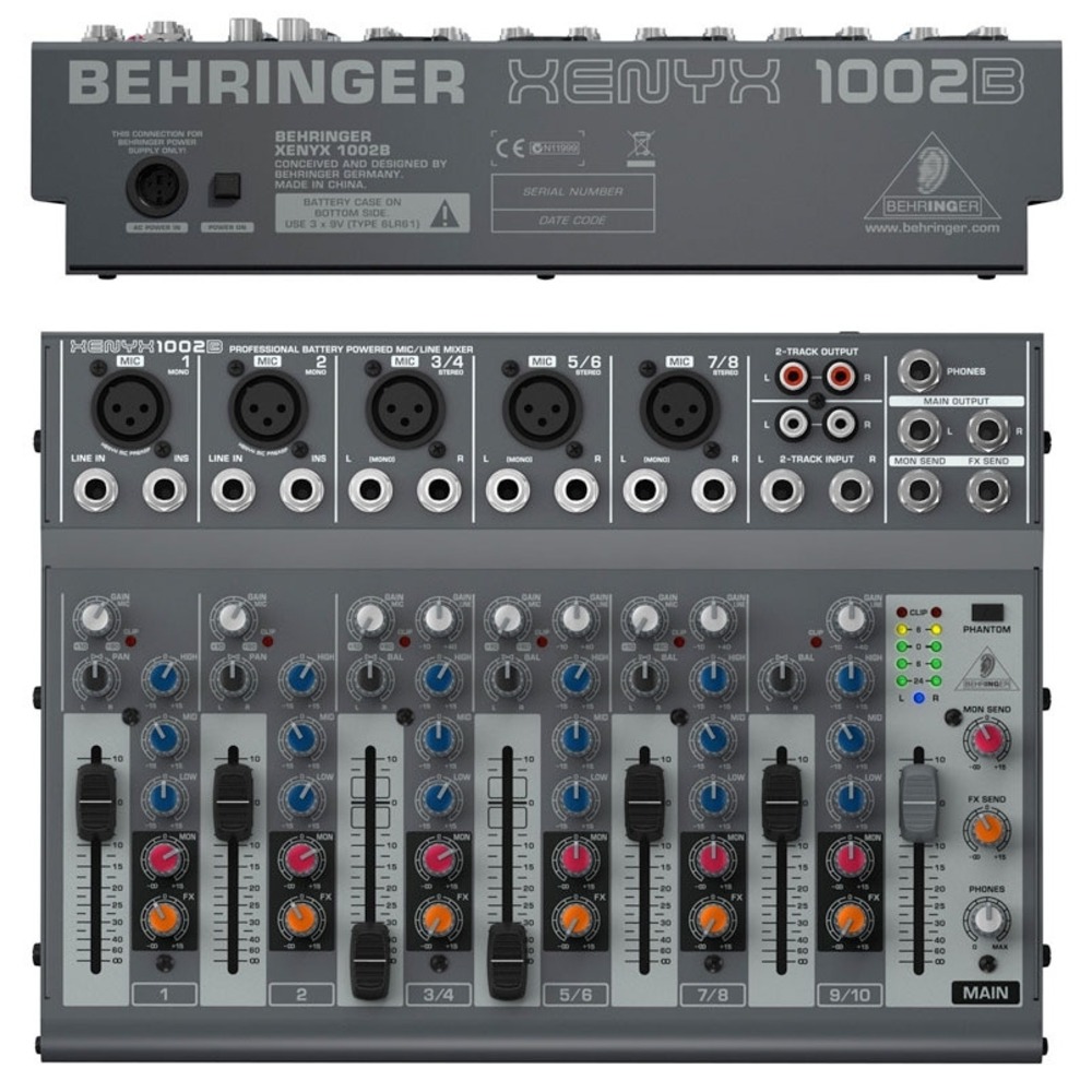 Аналоговый микшер Behringer XENYX 1002B