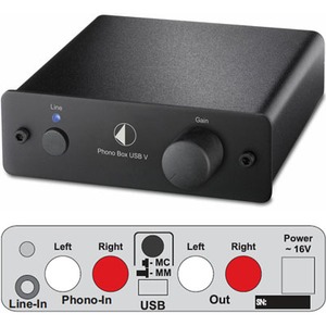 Фонокорректор Pro-Ject Phono Box USB V Black