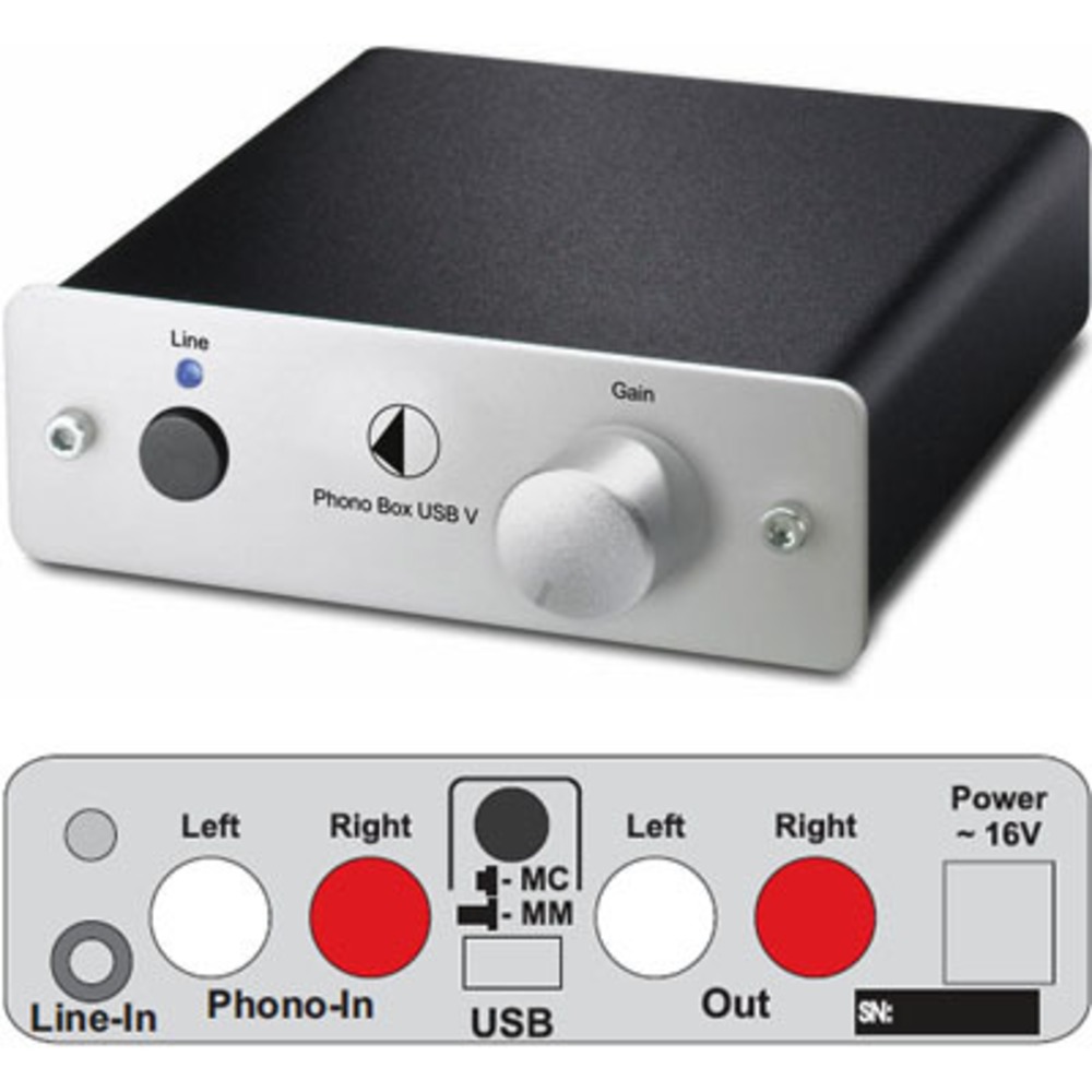 Фонокорректор Pro-Ject Phono Box USB V Silver