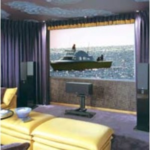 Экран для дома, настенно потолочный с электроприводом Draper Targa AV (1:1) 120/120 305*305 XT1000E (MW)