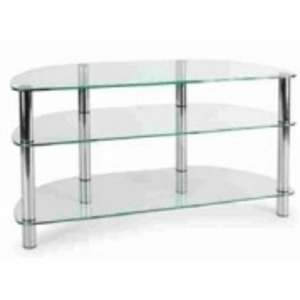 Тумба для ТВ MetalDesign MD 403 Slim прозрачное стекло-серебристый
