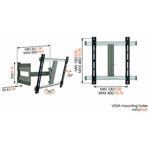 Кронштейн наклонно-поворотный Vogels THIN 245 UltraThin