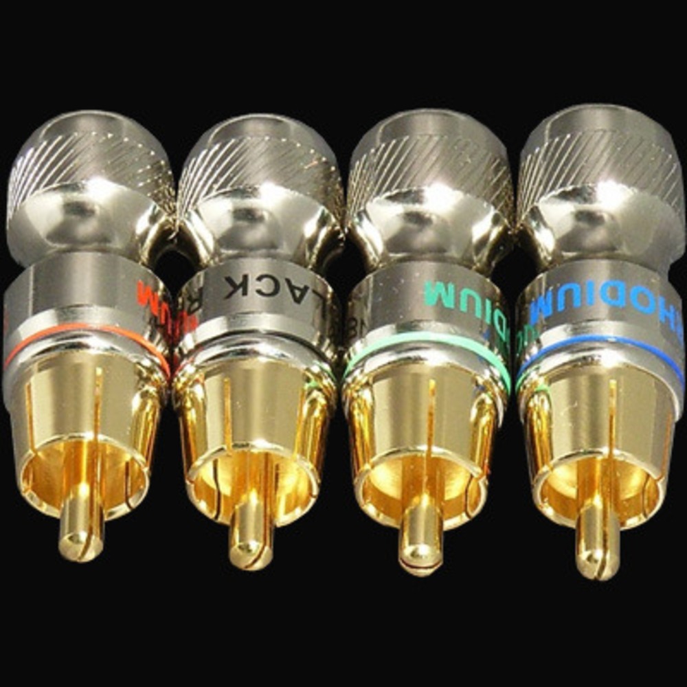 Разъем RCA (Папа) Black Rhodium Gold Plated Phono RCA 8mm Red