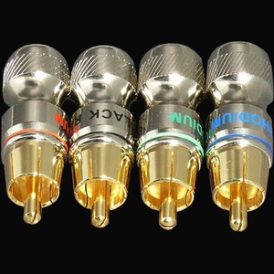 Разъем RCA (Папа) Black Rhodium Gold Plated Phono RCA 8mm Red