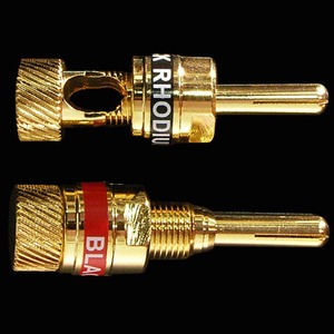 Разъем "Банана" Black Rhodium Gold Plated Heavy Duty Banana Black