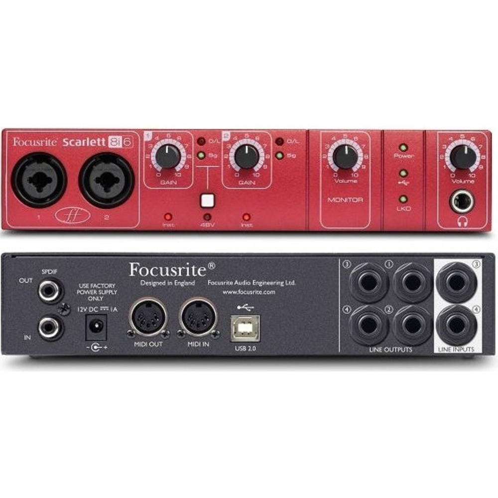 Внешняя звуковая карта с USB FOCUSRITE Scarlett 8i6