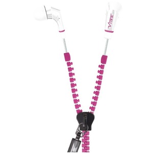 Наушники внутриканальные классические Vibe Slick Zip Headphones Pink