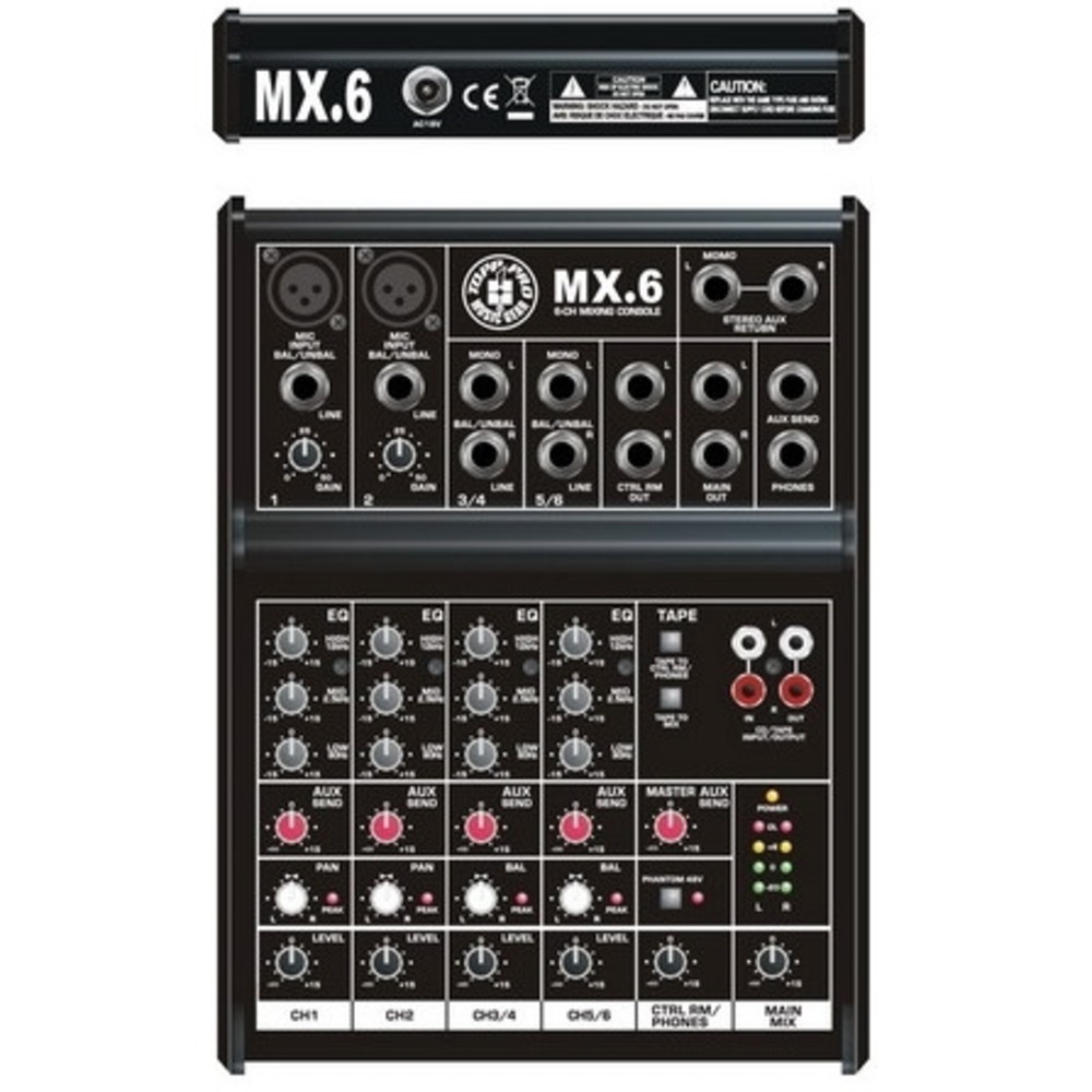 Аналоговый микшер TOPP PRO MX.6