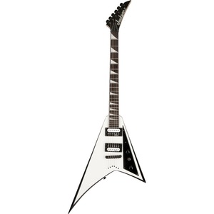 Электрогитара JACKSON JS Series Rhoads JS32T, Rosewood Fingerboard, Strings-Thru-Body, White with Black Bevels