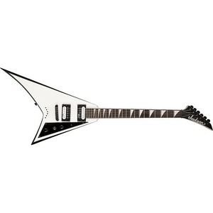 Электрогитара JACKSON JS Series Rhoads JS32T, Rosewood Fingerboard, Strings-Thru-Body, White with Black Bevels