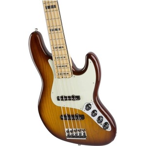 Бас-гитара Fender American Elite Jazz Bass® V Ash, Maple Fingerboard, Tobacco Sunburst