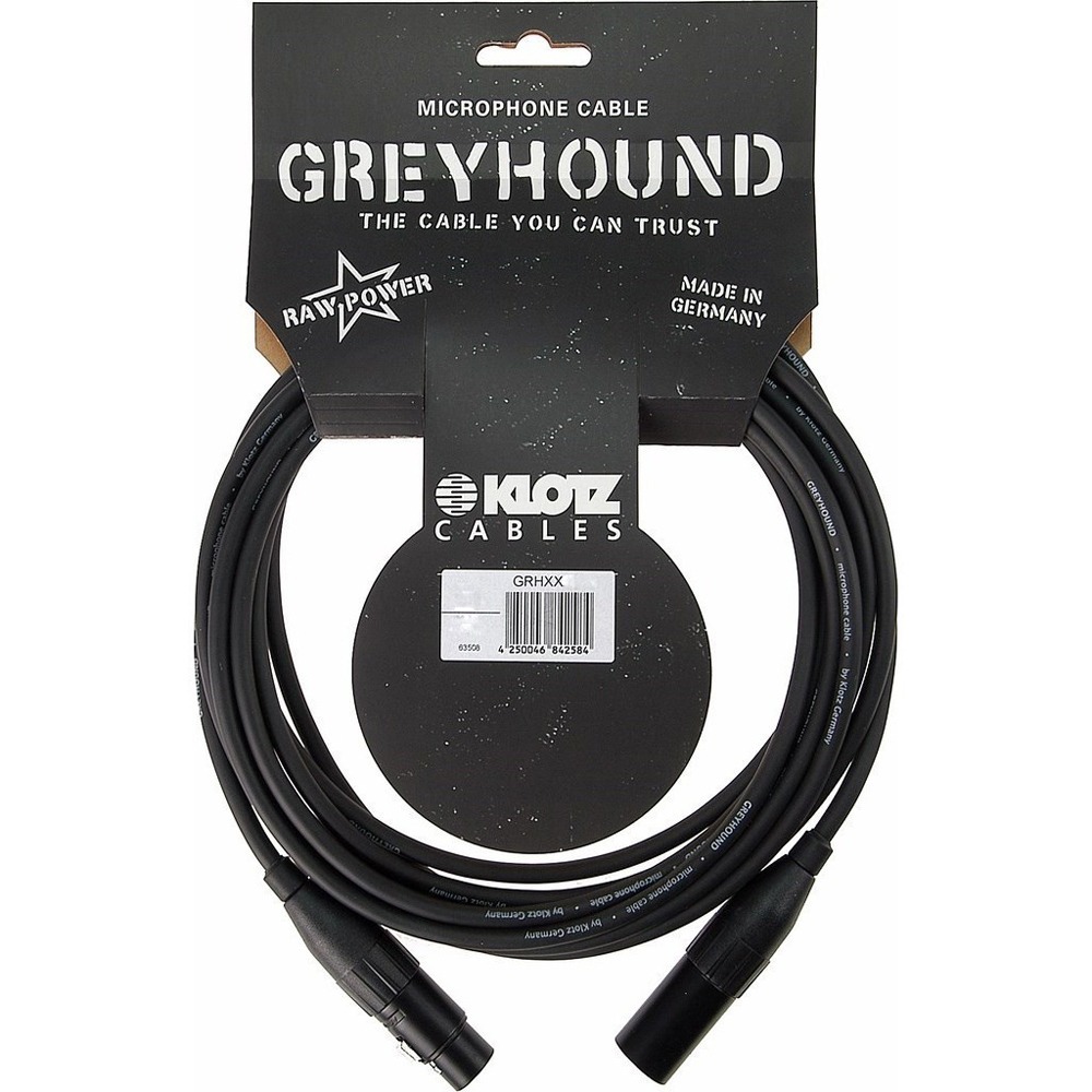 Кабель аудио 1xXLR - 1xXLR KLOTZ GRHXX100 GREYHOUND 10.0m