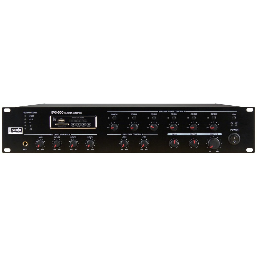 Микшер-усилитель универсальный ProAudio EVS-500