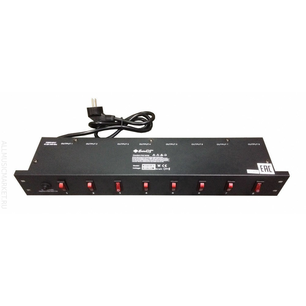 Питание световых приборов Euro DJ SWITCH-8 E