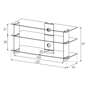 Тумба для ТВ Sonorous PL 3100 С-SLV