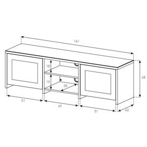 Тумба для ТВ Sonorous LB 1620 B-WNT