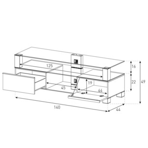 Тумба с ТВ стендом Sonorous MD 9140-C-INX-MOL