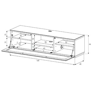 Тумба для ТВ Sonorous ST 160F BLK WNT BS