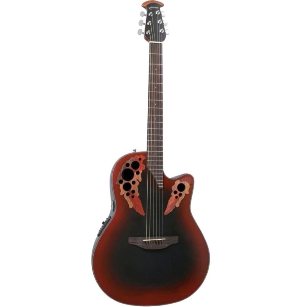 Электроакустическая гитара Ovation CE44-RRB Celebrity Elite Mid Cutaway Reversed Redburst