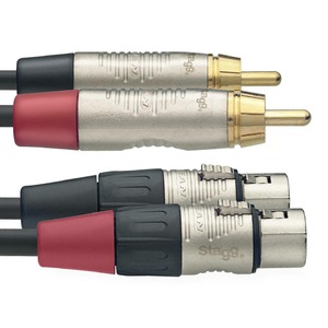 Кабель аудио 2xRCA - 2xXLR Stagg NTC3CMXFR 3.0m