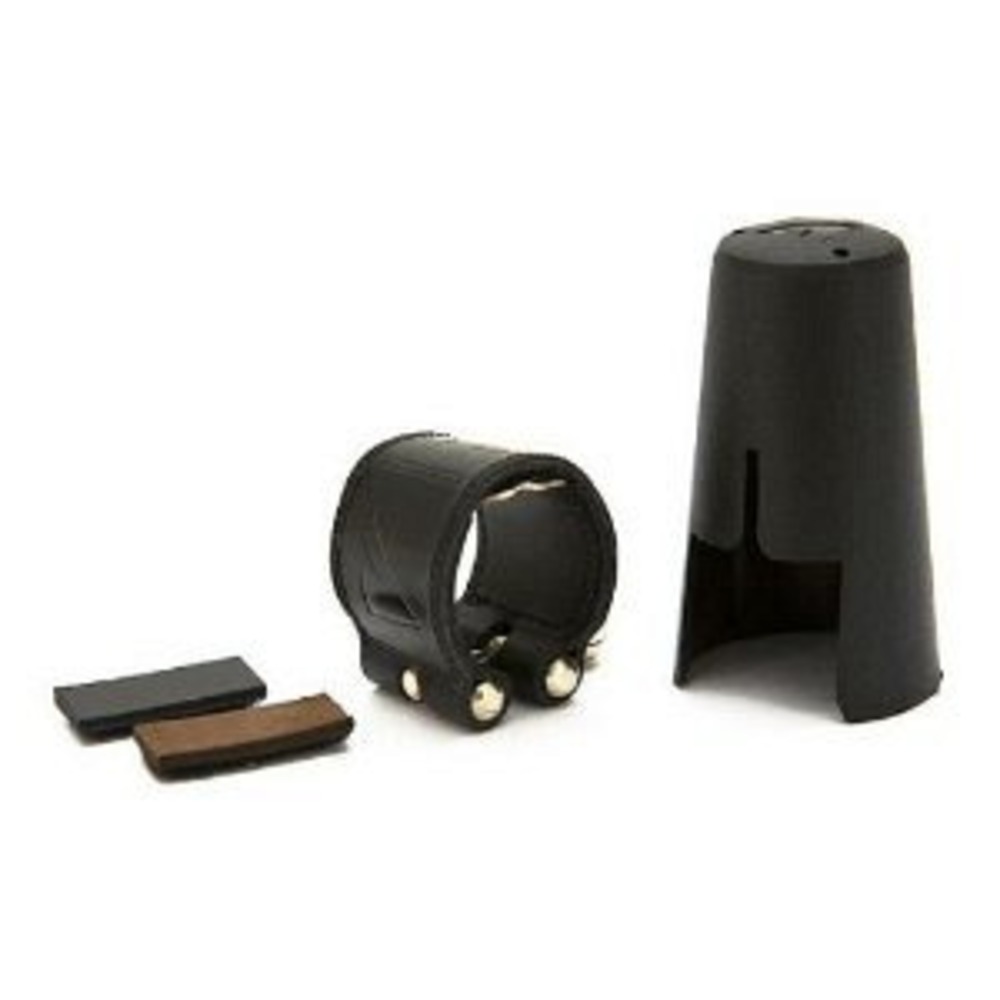 Кожаная лигатура и пластиковый колпачок для саксофона тенор Vandoren LC28P